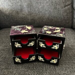 Butterfly print jewelry box